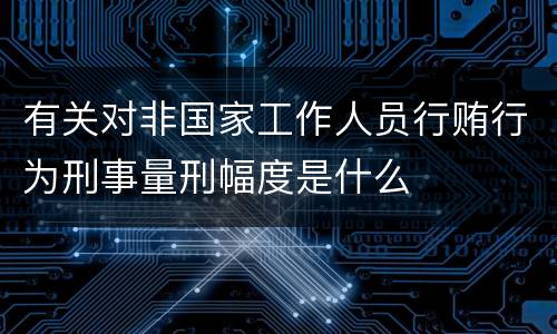 有关对非国家工作人员行贿行为刑事量刑幅度是什么