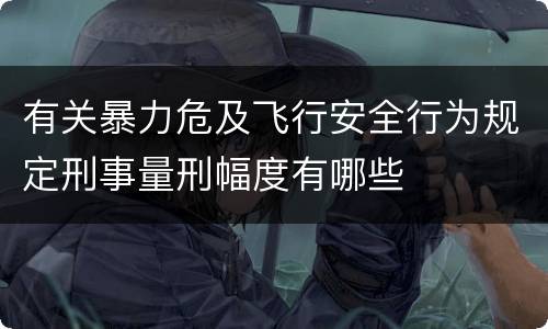 有关暴力危及飞行安全行为规定刑事量刑幅度有哪些