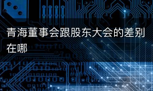 青海董事会跟股东大会的差别在哪