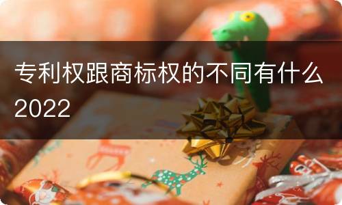 专利权跟商标权的不同有什么2022
