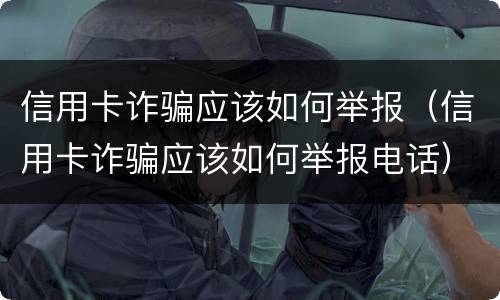 信用卡诈骗应该如何举报（信用卡诈骗应该如何举报电话）