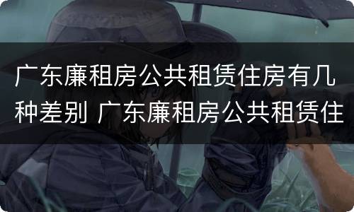 广东廉租房公共租赁住房有几种差别 广东廉租房公共租赁住房有几种差别