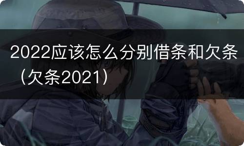 2022应该怎么分别借条和欠条（欠条2021）
