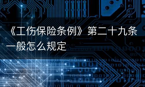 《工伤保险条例》第二十九条一般怎么规定