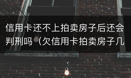 信用卡还不上拍卖房子后还会判刑吗（欠信用卡拍卖房子几率大吗）