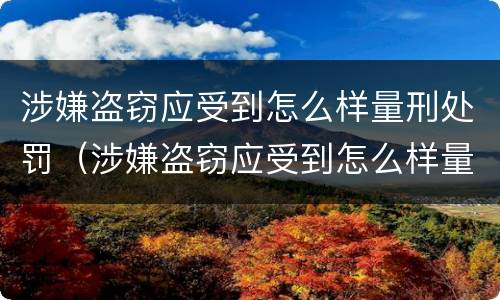 涉嫌盗窃应受到怎么样量刑处罚（涉嫌盗窃应受到怎么样量刑处罚决定）