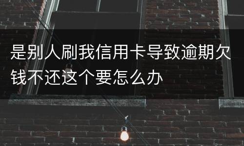 是别人刷我信用卡导致逾期欠钱不还这个要怎么办