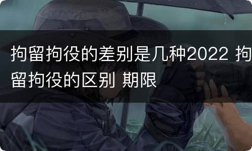 拘留拘役的差别是几种2022 拘留拘役的区别 期限