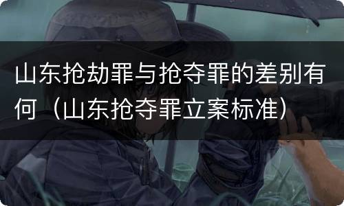 山东抢劫罪与抢夺罪的差别有何（山东抢夺罪立案标准）