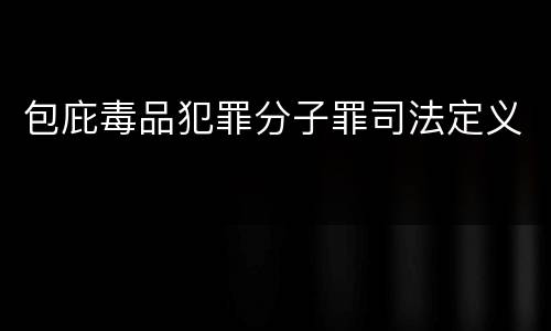 包庇毒品犯罪分子罪司法定义