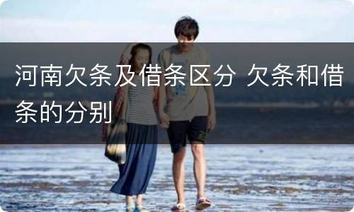 河南欠条及借条区分 欠条和借条的分别