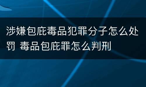 涉嫌包庇毒品犯罪分子怎么处罚 毒品包庇罪怎么判刑