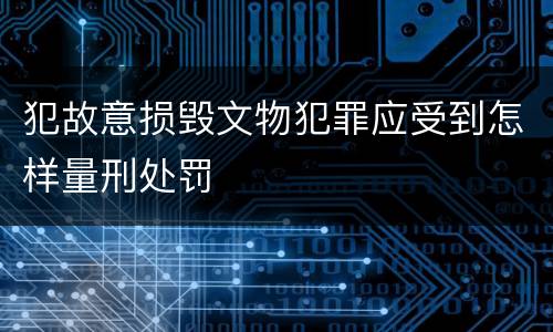 犯故意损毁文物犯罪应受到怎样量刑处罚