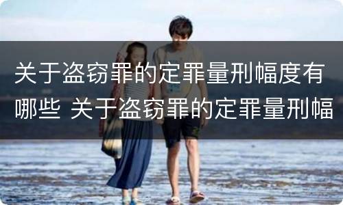 关于盗窃罪的定罪量刑幅度有哪些 关于盗窃罪的定罪量刑幅度有哪些要求