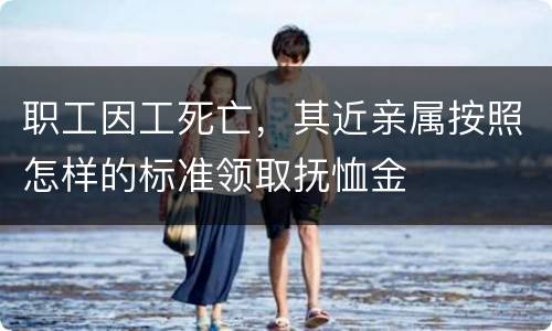 职工因工死亡，其近亲属按照怎样的标准领取抚恤金