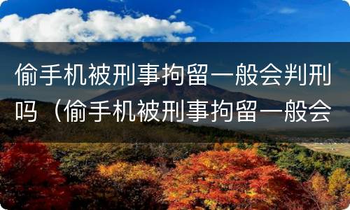 偷手机被刑事拘留一般会判刑吗（偷手机被刑事拘留一般会判刑吗多久）