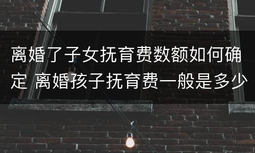 离婚了子女抚育费数额如何确定 离婚孩子抚育费一般是多少