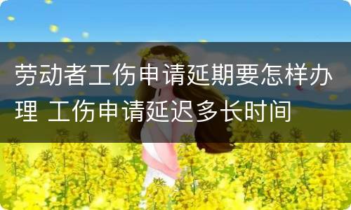 劳动者工伤申请延期要怎样办理 工伤申请延迟多长时间