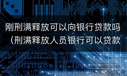 刚刑满释放可以向银行贷款吗（刑满释放人员银行可以贷款吗）