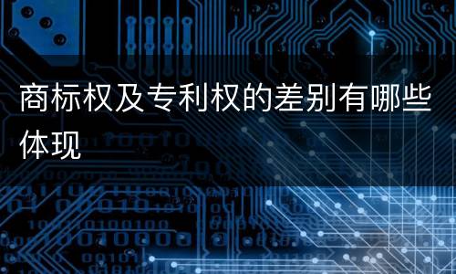商标权及专利权的差别有哪些体现
