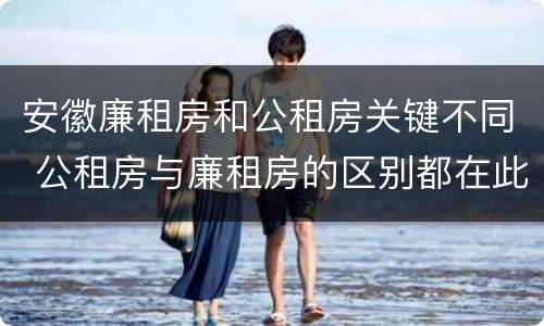 安徽廉租房和公租房关键不同 公租房与廉租房的区别都在此,别再搞错了!