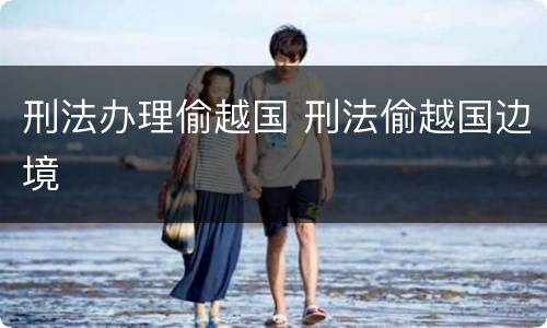 刑法办理偷越国 刑法偷越国边境