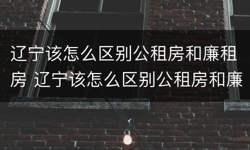 辽宁该怎么区别公租房和廉租房 辽宁该怎么区别公租房和廉租房的区别