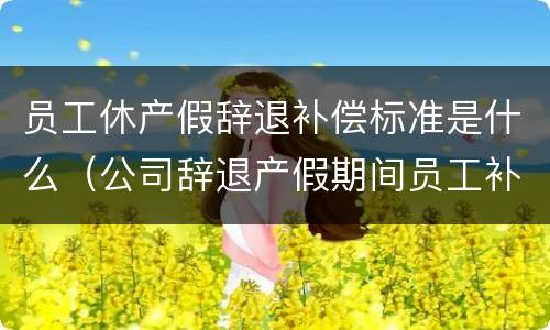 员工休产假辞退补偿标准是什么（公司辞退产假期间员工补偿标准）