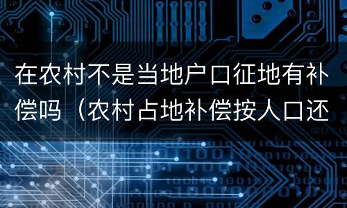 在农村不是当地户口征地有补偿吗（农村占地补偿按人口还是户口）