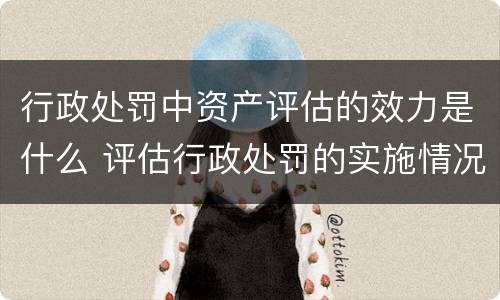 行政处罚中资产评估的效力是什么 评估行政处罚的实施情况和必要性