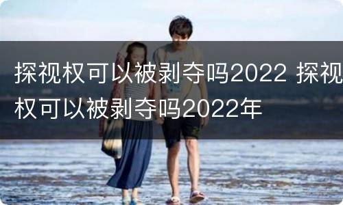探视权可以被剥夺吗2022 探视权可以被剥夺吗2022年