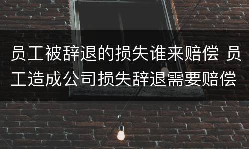 员工被辞退的损失谁来赔偿 员工造成公司损失辞退需要赔偿吗
