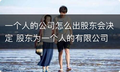 一个人的公司怎么出股东会决定 股东为一个人的有限公司